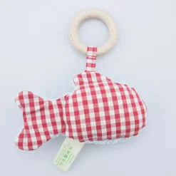 Efie Greifling Fisch mit Holzring hellblau