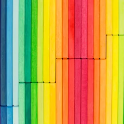 Glückskäfer Baubrettchen Regenbogen 64-tlg.