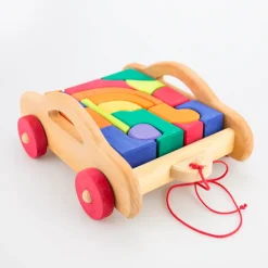 Glückskäfer Bauwagen mit 17 Spielklötzchen
