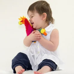Greifling Drache Regenbogen - ohne Rassel / mit Rassel