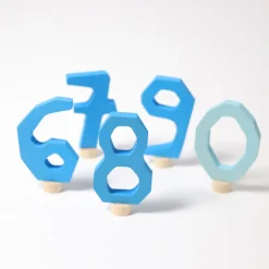 Grimm's Blaues Zahlenstecker Set 6-9 & 0