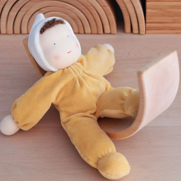 Grimm's Kuschelpuppe gelb - 30cm