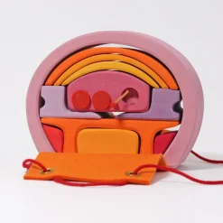 Grimm's Puppen Bauhaus rosaorange