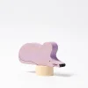 Grimm's Steckfigur grau-lila Maus