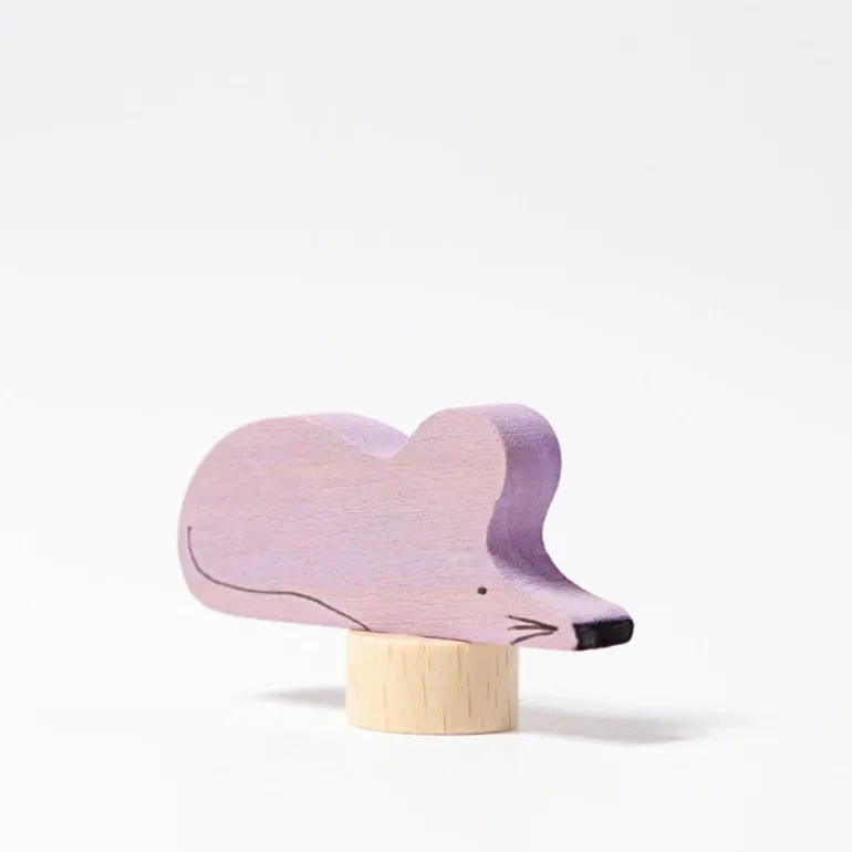 Grimm's Steckfigur grau-lila Maus