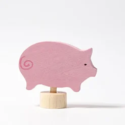 Grimm's Steckfigur Rosa Schwein