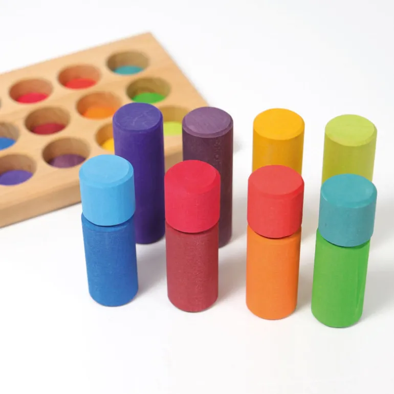 Grimm's Steckspiel Kleine Walzen Regenbogen