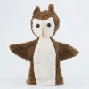 Handpuppe Eule braun