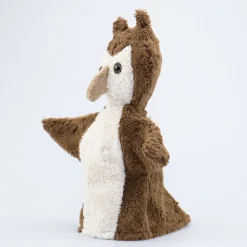 Handpuppe Eule braun