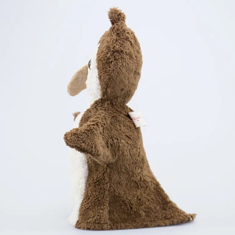 Handpuppe Eule braun