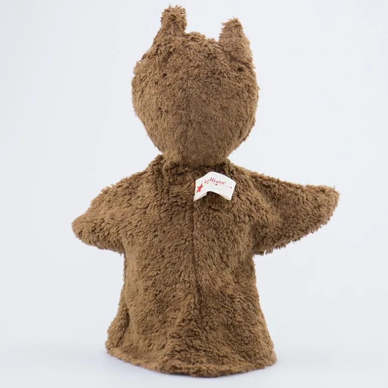 Handpuppe Eule braun