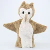 Handpuppe Eule hellbraun