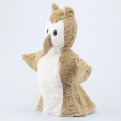 Handpuppe Eule hellbraun