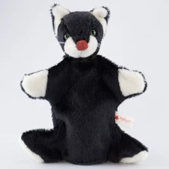 Handpuppe Katze schwarz