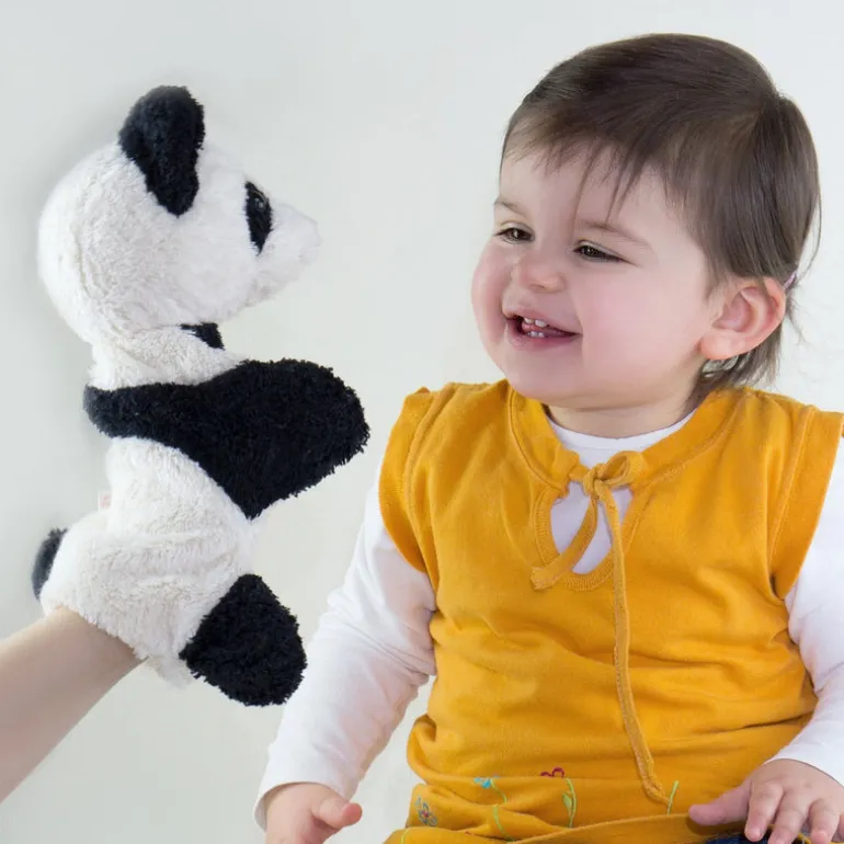Handpuppe Pandabär