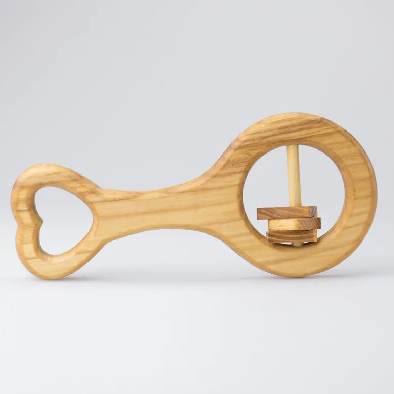 Holzrassel Stab mit Herz