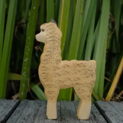 Holzwald Holzfigur Alpaka