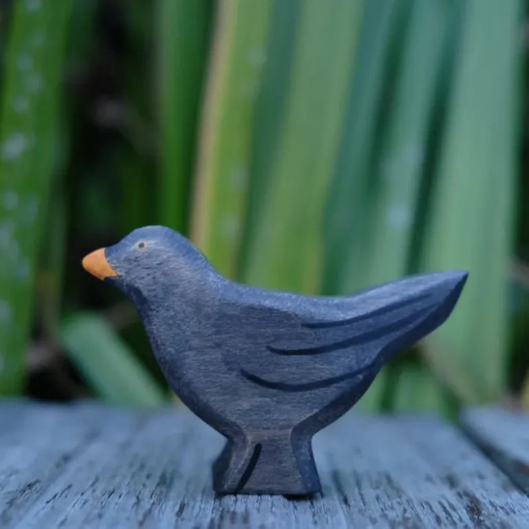 Holzwald Holzfigur Amsel
