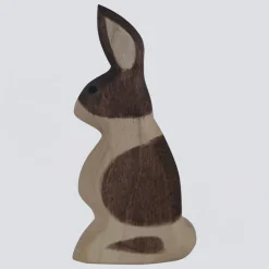 Holzwald Holzfigur Hase Ohr hoch