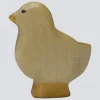 Holzwald Holzfigur Küken dunkel