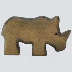 Holzwald Holzfigur Nashorn klein