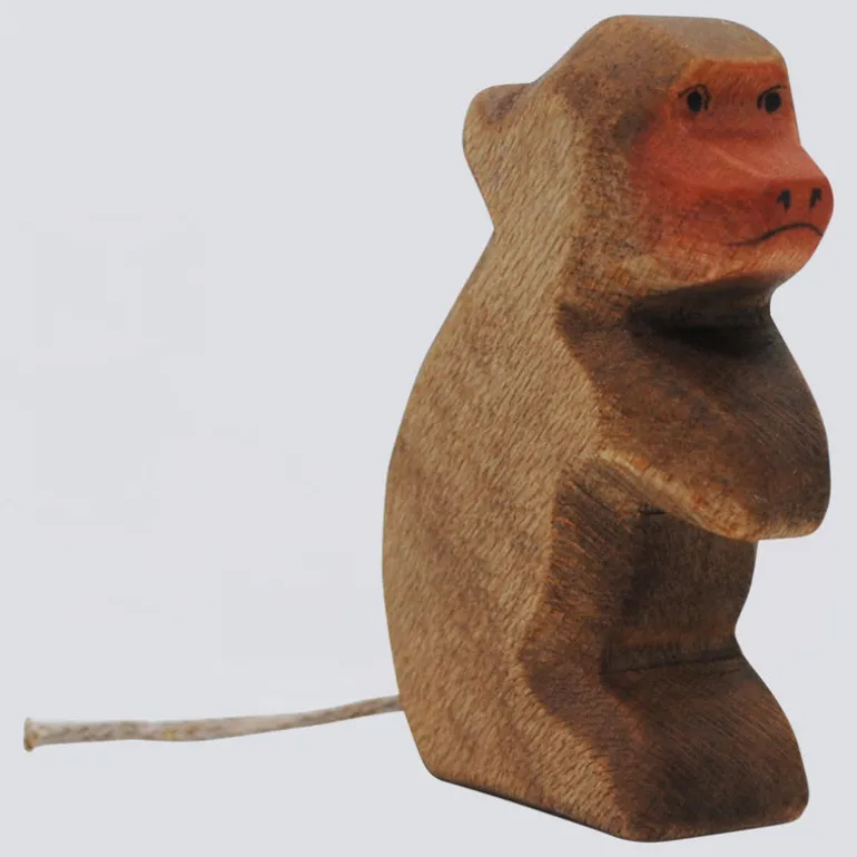 Holzwald Holzfigur Pavian