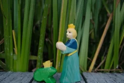 Holzwald Holzfigur Prinzessin für Froschkönig