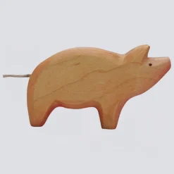 Holzwald Holzfigur Schwein