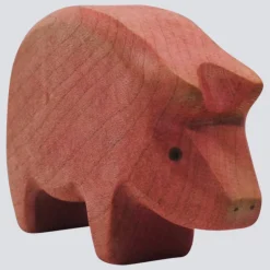 Holzwald Holzfigur Schwein Rüssel unten