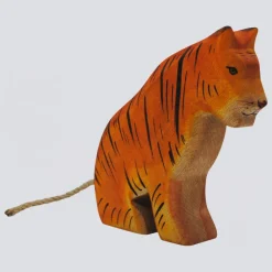 Holzwald Holzfigur Tiger sitzend