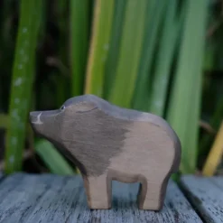 Holzwald Holzfigur Wildschwein Keiler