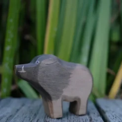 Holzwald Holzfigur Wildschwein Keiler