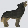 Holzwald Holzfigur Wolf heulend