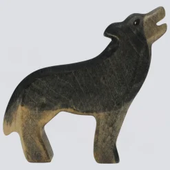 Holzwald Holzfigur Wolf heulend