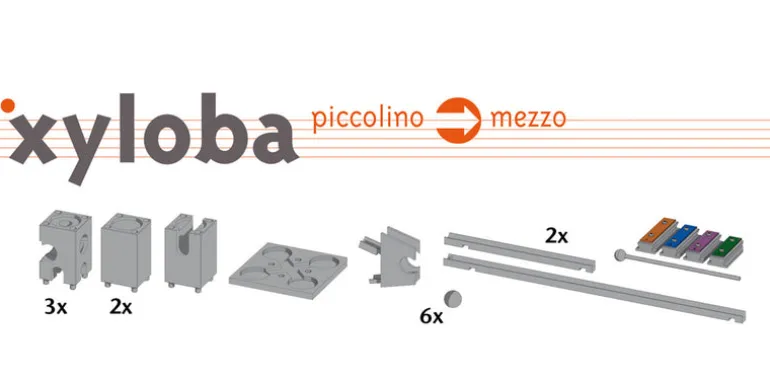 Kugelbahn Xyloba Erweiterung Piccolino > Mezzo
