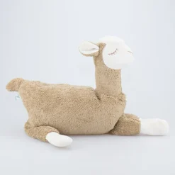 Kuscheltier großes Alpaka braun mit Hirse-Inlett