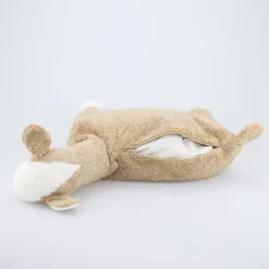 Kuscheltier großes Alpaka braun mit Hirse-Inlett