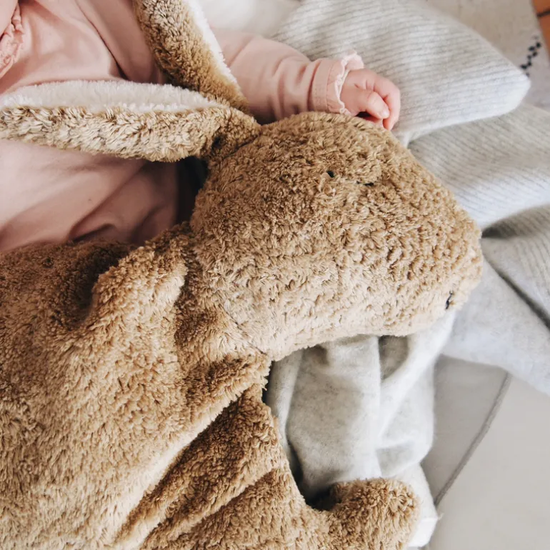 Kuscheltier Hase groß beige mit Dinkelspreu-Inlett