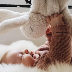 Kuscheltier Hase klein weiß mit Inlett