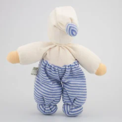 Nanchen Puppe Möpschen blau gestreift - 26 cm