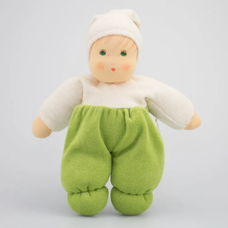 Nanchen Puppe Möpschen grün - 26 cm