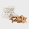 Natürliche Holzbausteine im Baumwollsack - 100 Stück