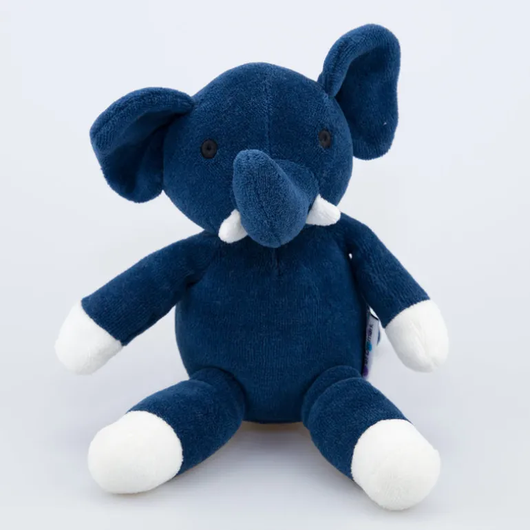 natureZOO Kuscheltier Elefant klein blau - Bio-Nickistoff