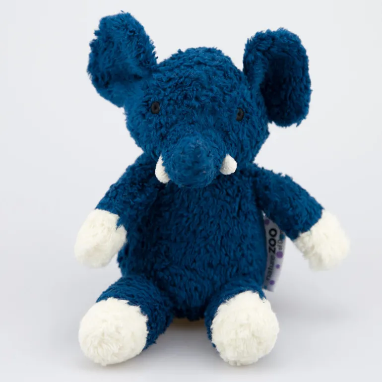 natureZOO Kuscheltier Elefant klein blau - Bio-Baumwollplüsch