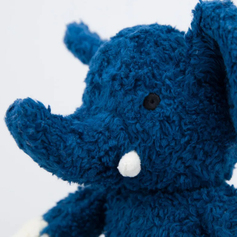 natureZOO Kuscheltier Elefant klein blau - Bio-Baumwollplüsch