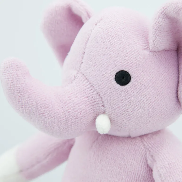 natureZOO Kuscheltier Elefant klein rosa - Bio-Nickistoff