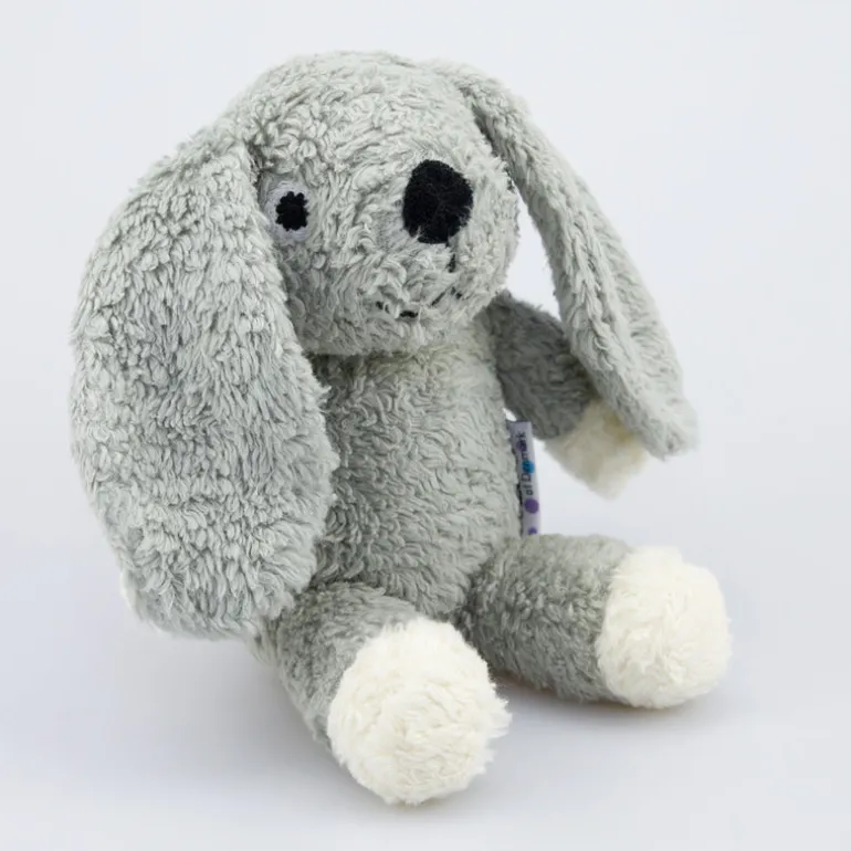 natureZOO Kuscheltier Hase klein grau - Bio-Baumwollplüsch