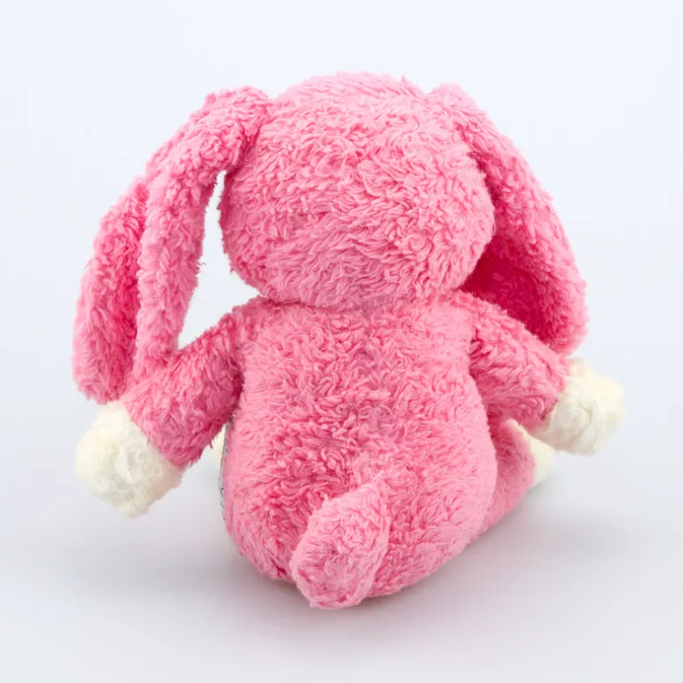 natureZOO Kuscheltier Hase klein rosa - Bio-Baumwollplüsch