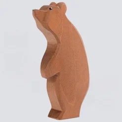 Ostheimer Holzfigur Bär stehend Kopf hoch