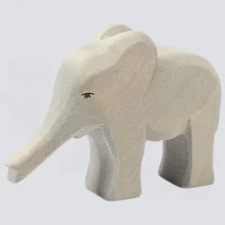 Ostheimer Holzfigur Elefant klein Rüssel gestreckt